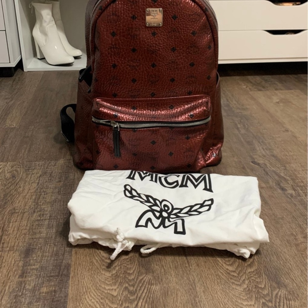 MCM Metallic Stark Backpack